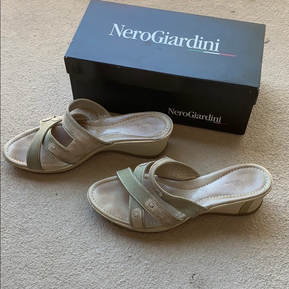 NeroGiardini Zanz Savana Beige Platino Sandals - Picture 2 of 8